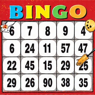 Stylized bingo card with dauber
