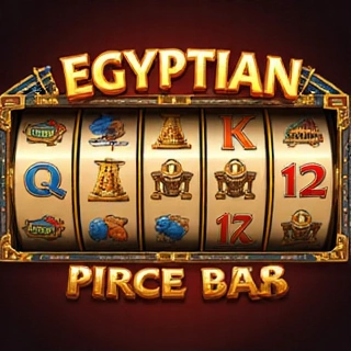 Stylized Egyptian slot reel with ancient symbols