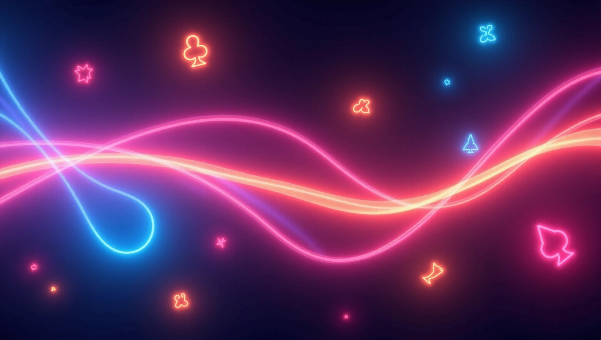 Vibrant abstract background with neon glow and subtle casino elements