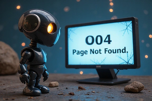 Lost robot looking for a page