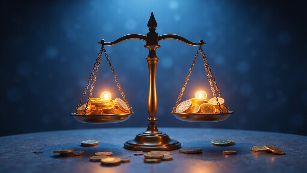 Illustration of fair play in online gaming, with a balanced scale and glowing virtual coins